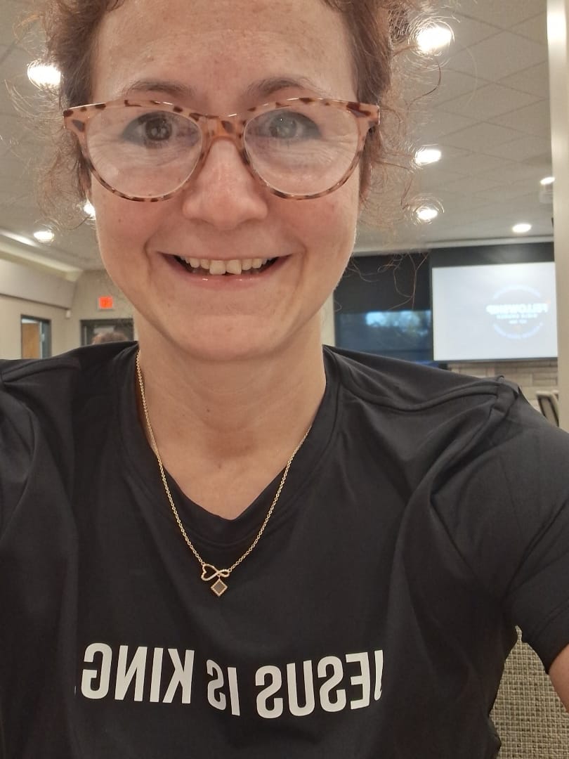 Customer photo review of Women's Jesus Is King Performance Tee