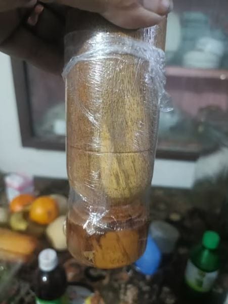 Customer photo review of Original Vijaysar Wooden Glass (100 ml) for Diabetes & Sugar Control for Daily Wellness