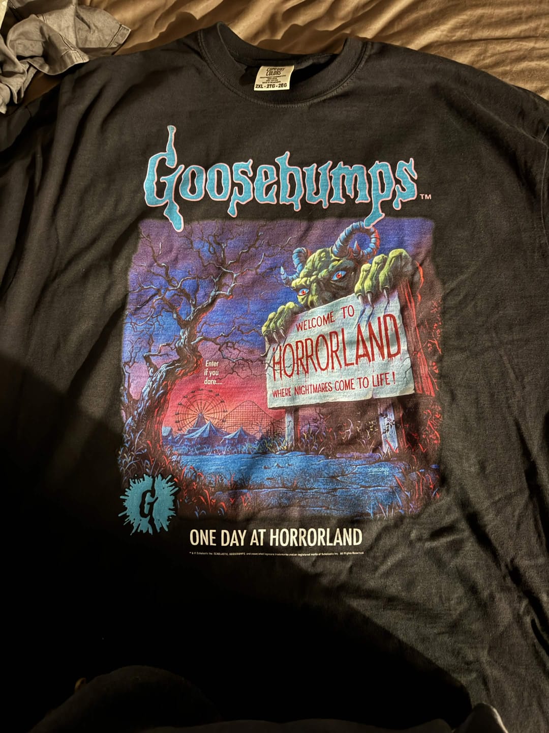 Customer photo review of GOOSEBUMPS CLASSIC: ONE DAY AT HORRORLAND - T-SHIRT