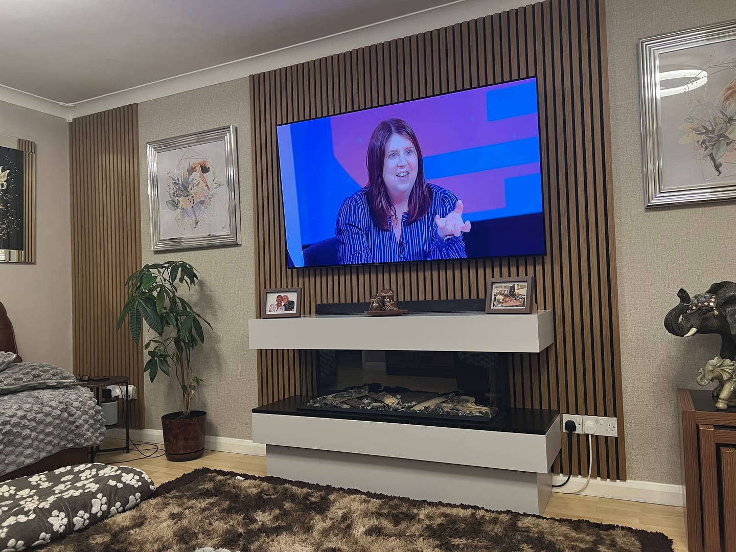Customer photo review of Natural Oak Acoustic Wall Panel