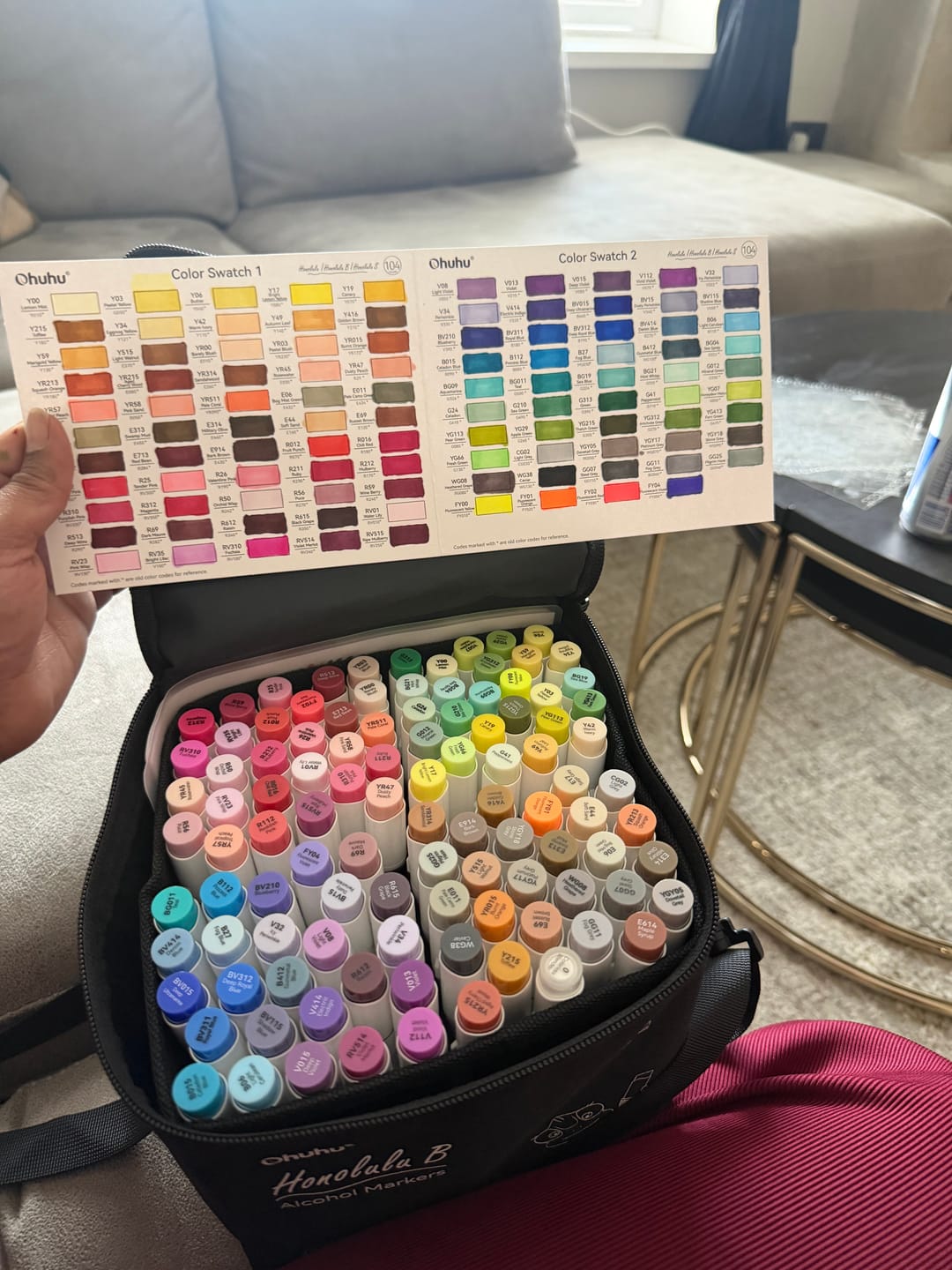 Customer photo review of Ohuhu Honolulu Brush Markers - Large Set