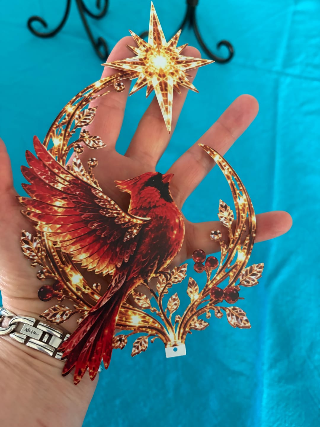 Customer photo review of 🐦Cardinal Heaven’s Light Tree Topper🌟