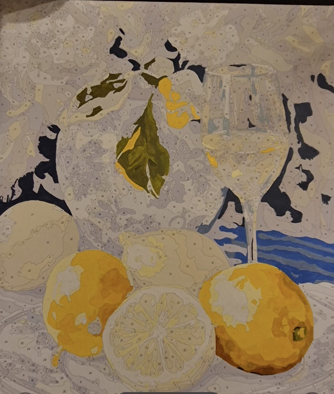 Customer photo review of Lemons and Wine | Paint by Numbers