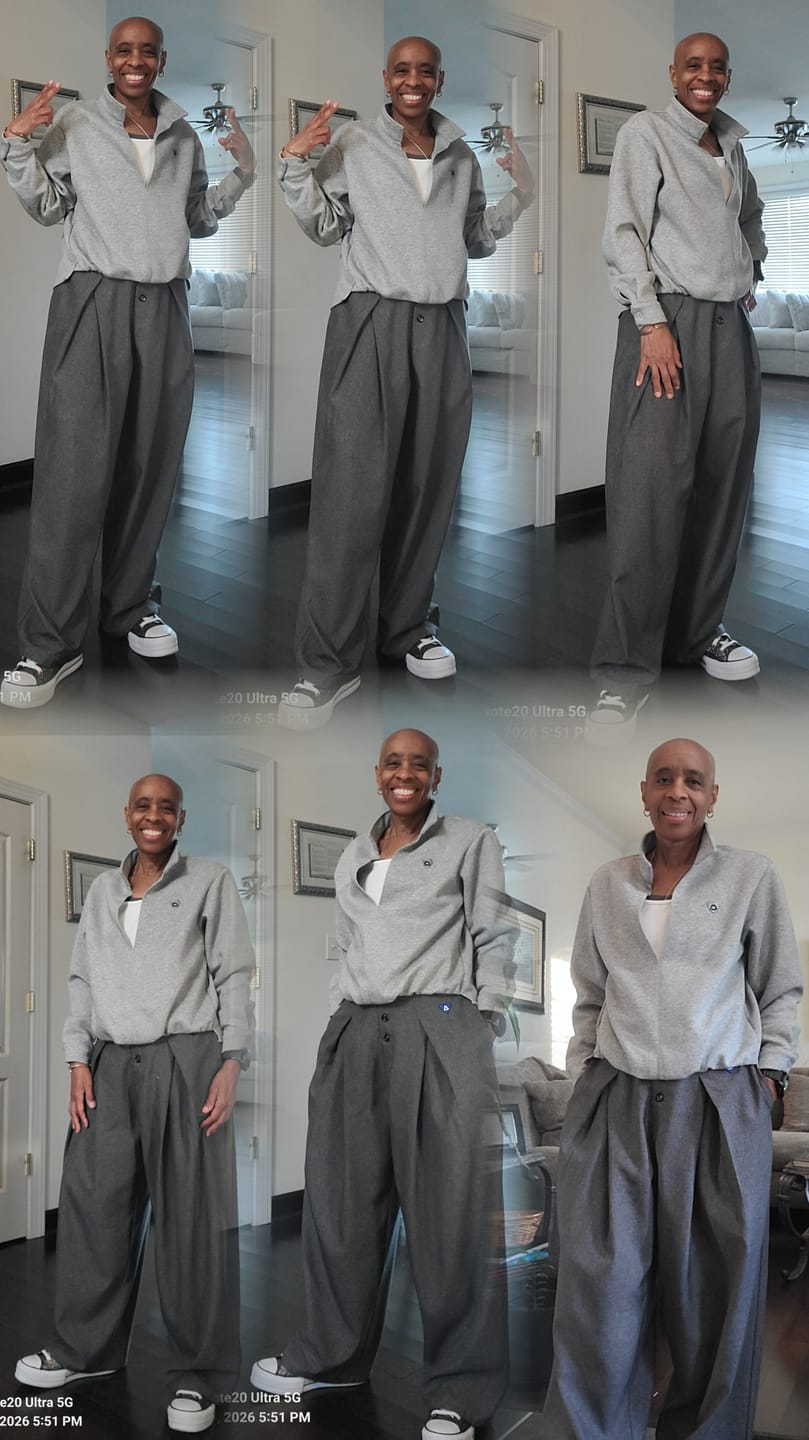 Customer photo review of Aelfric Eden Deep V-Neck Layered Sweatshirt