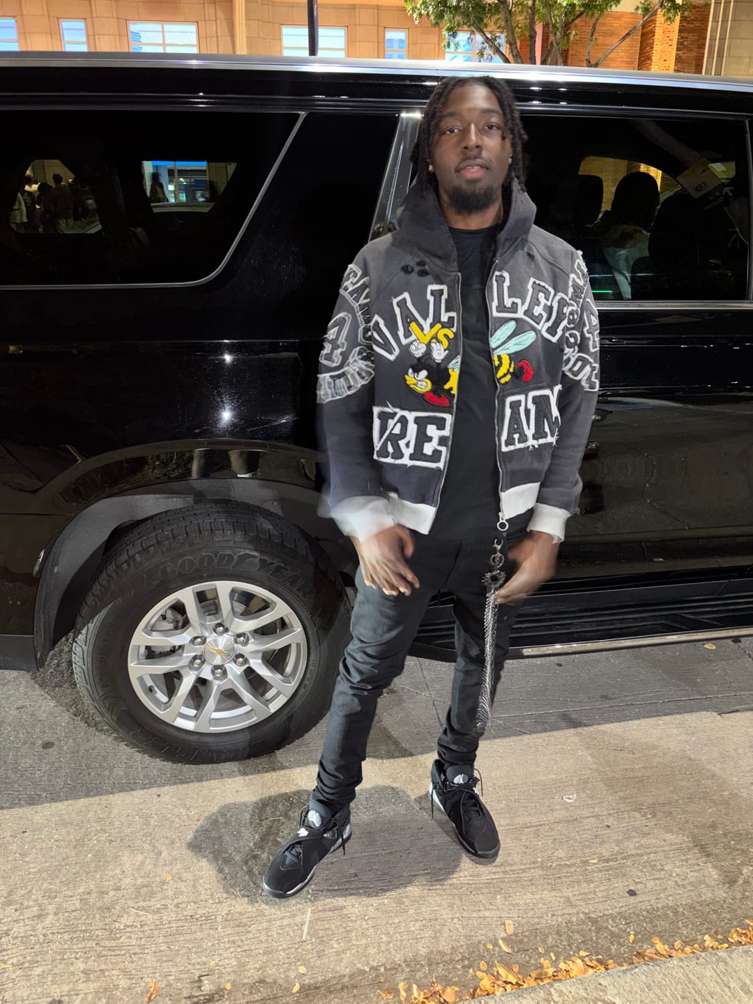 Customer photo review of Vale Forever Anthem Zip Up Hoodie Black