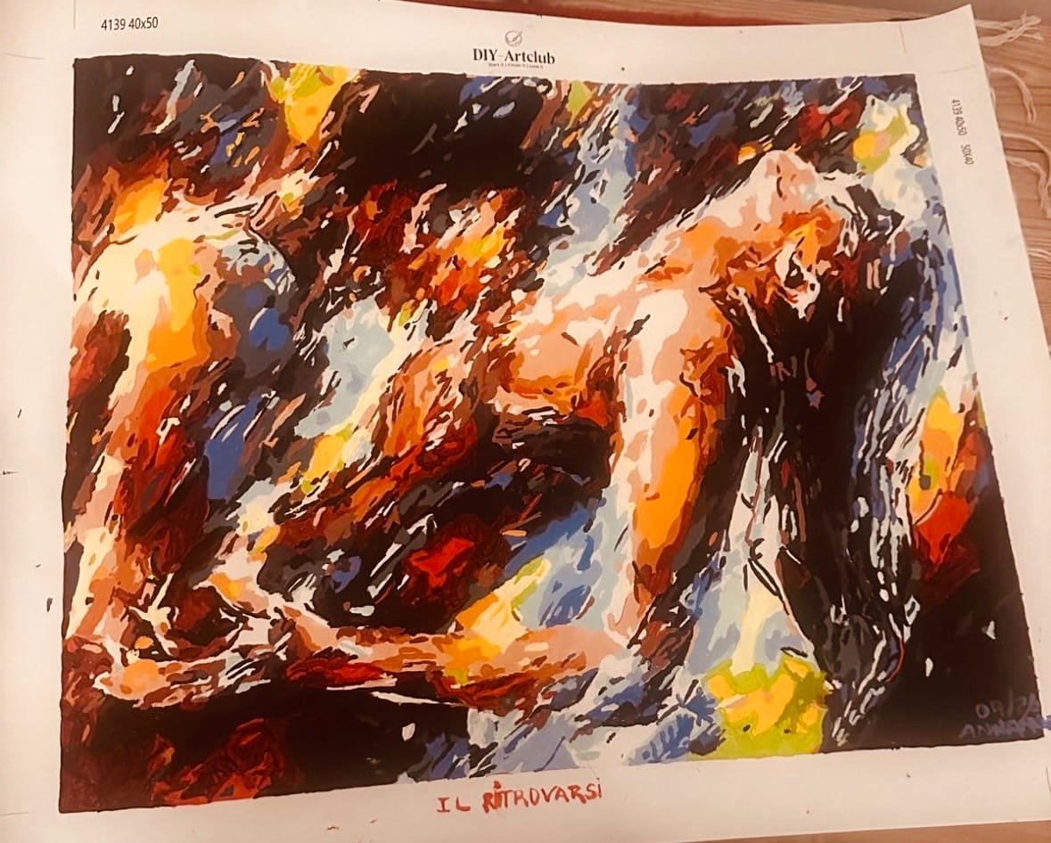 Customer photo review of Two Lovers | Paint by Numbers