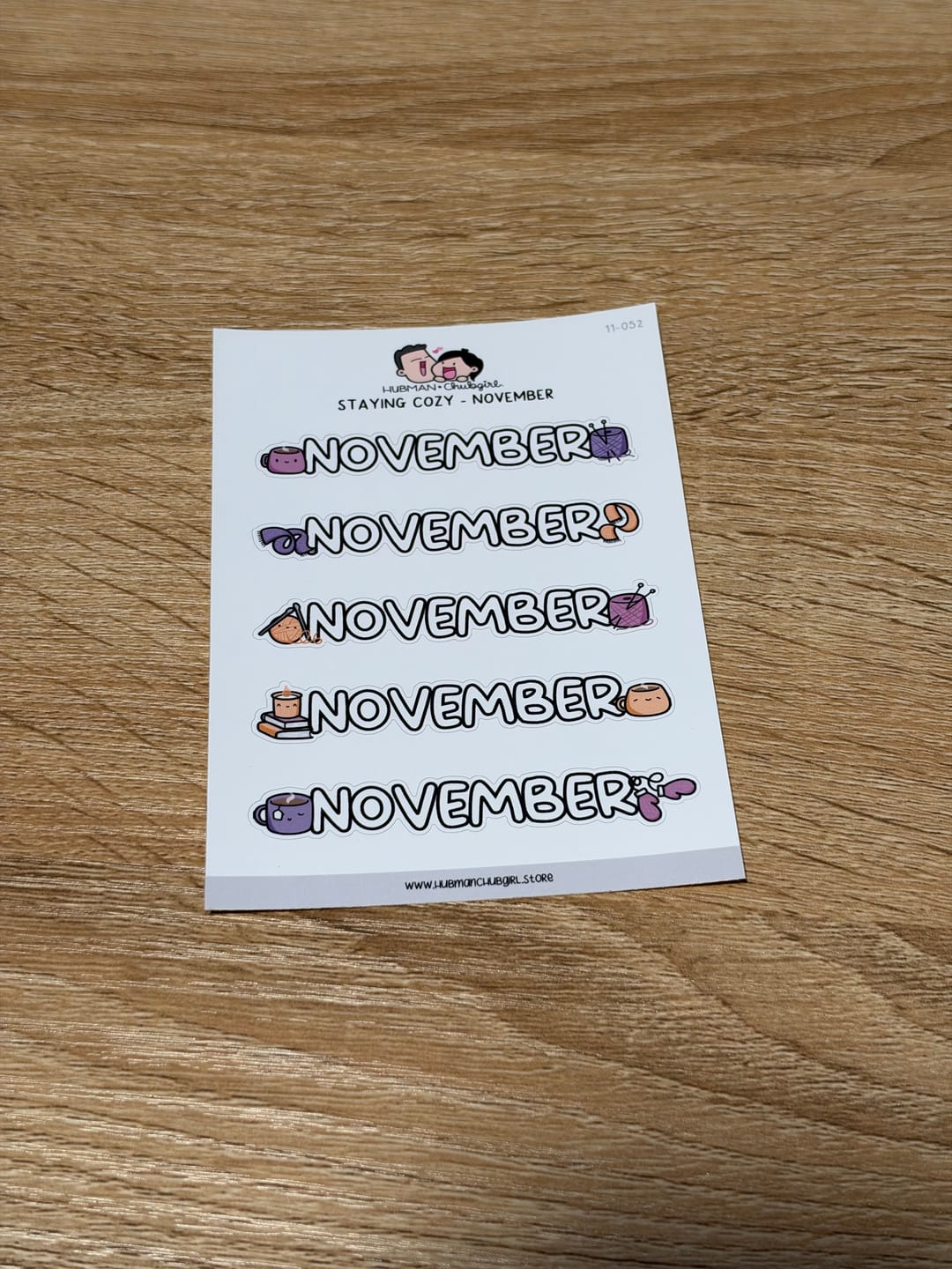 Customer photo review of Staying Cozy - Months 2 Planner Stickers