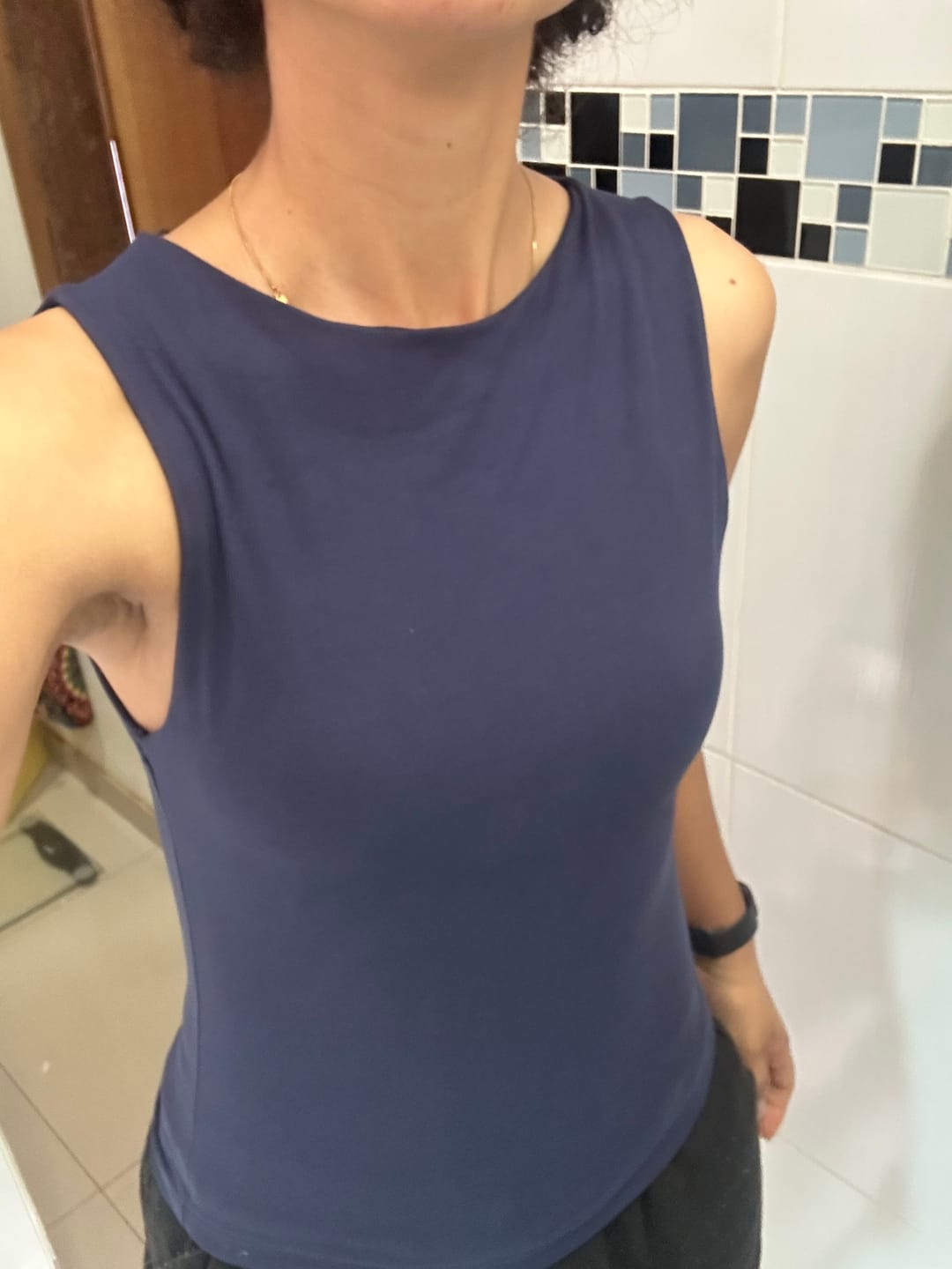 Customer photo review of Regata Peônia Azul Escuro