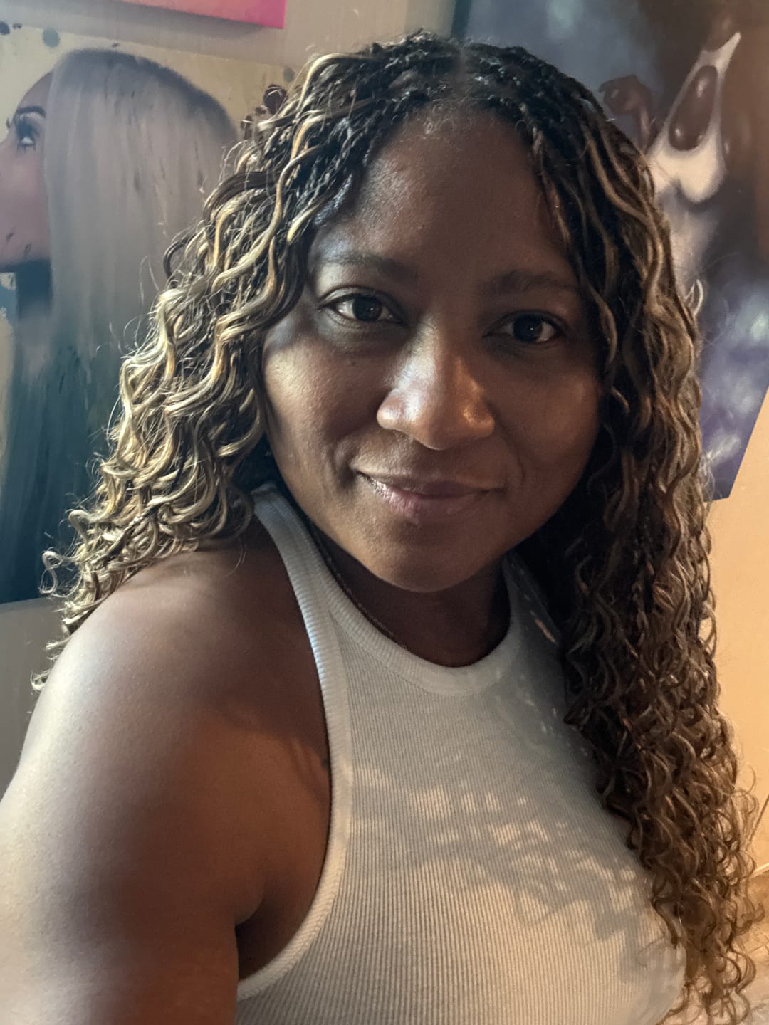 Customer photo review of #4/27/30 Mix Color Blend Loose Deep Wave Human Crochet Hair