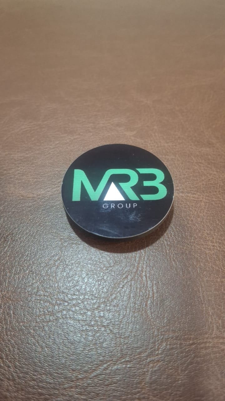 Customer photo review of Customized Magnetic Badge | Wear Your Brand