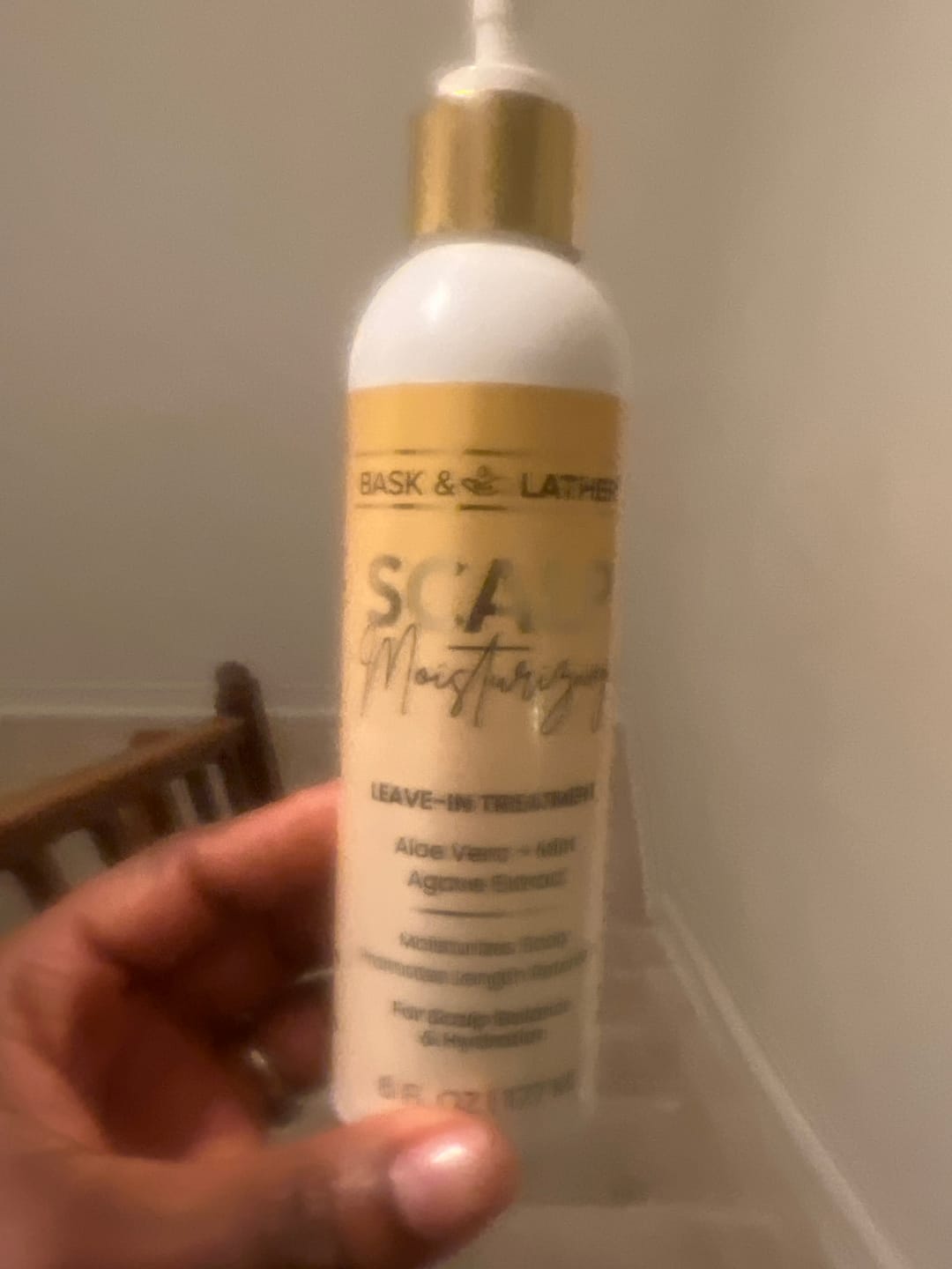Customer photo review of Scalp Moisturizing Leave-In Treatment