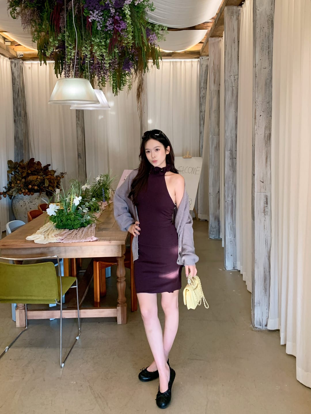 Customer photo review of Hydrae Ruffle Halter Top & Midi Skirt Set