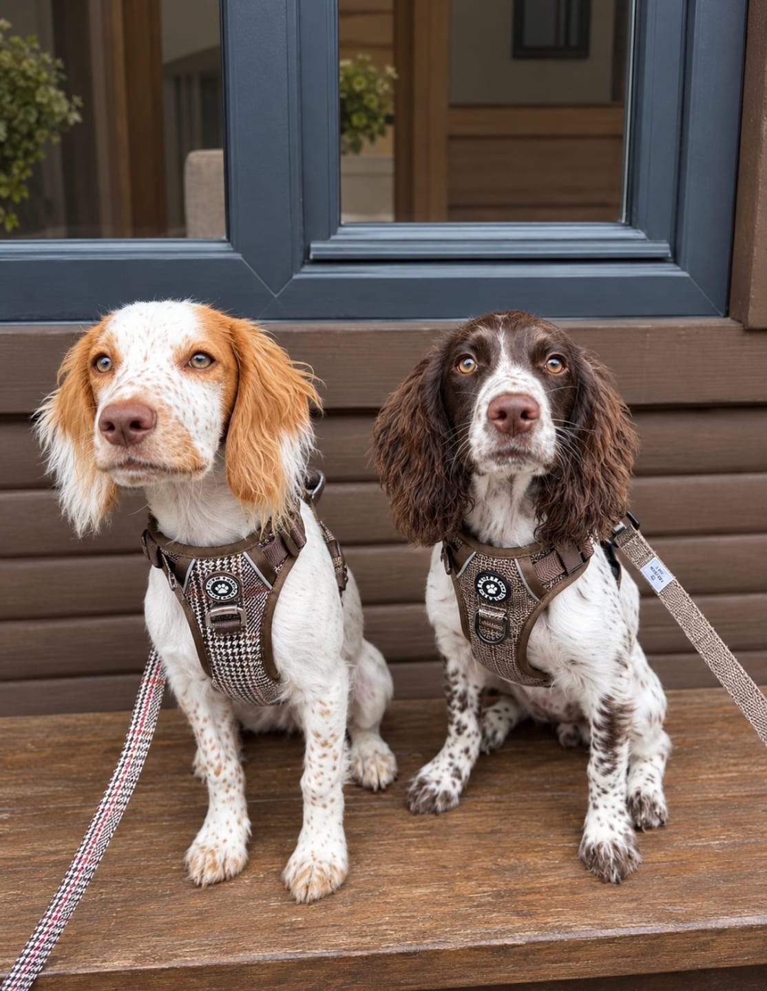 Customer photo review of Trail & Glow Tweed Dog Harness - Oxford Tweed