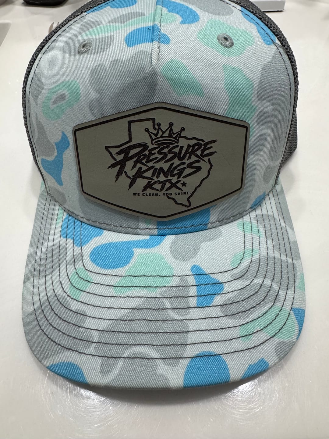 Customer photo review of Richardson 168 Custom Leather Patch Hats