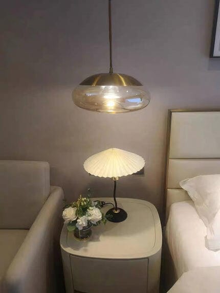 Customer photo review of Blown Glass Pendant Light, Hemp Rope Cord, Iron Hardware, Built-In LED