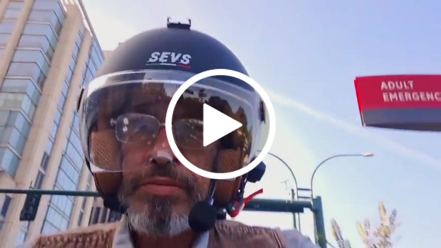 Customer video review of RetroRide Smart Bluetooth Open-Face Motorcycle Helmet with Dual Sun Visors