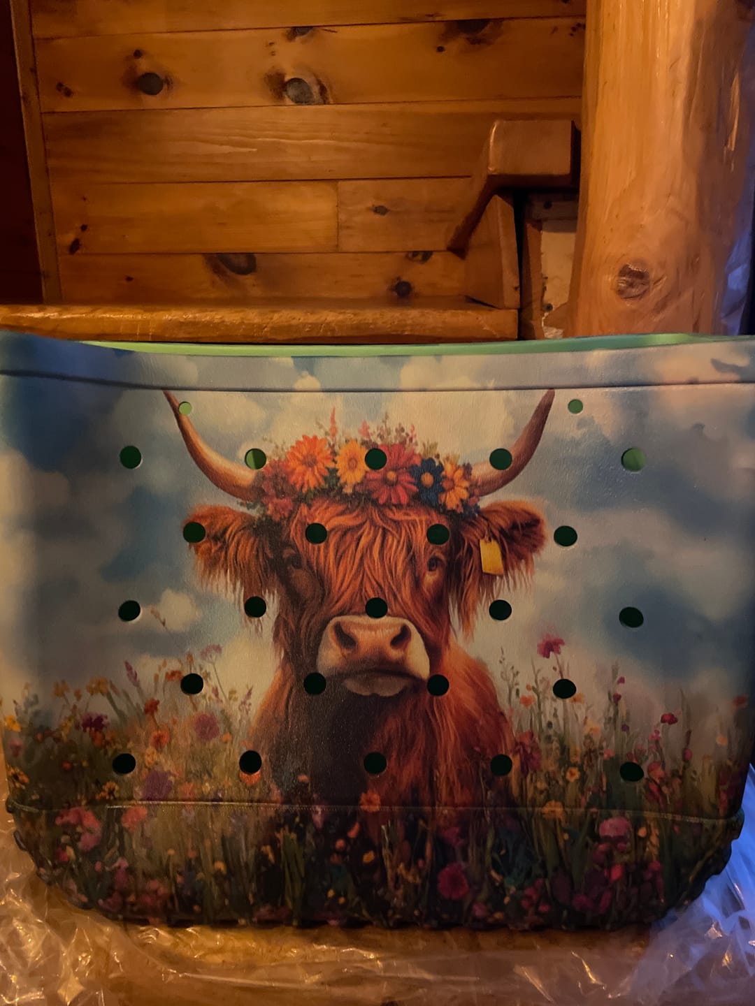 Customer photo review of Ceeprints Cee™ Bag Flowered Cow