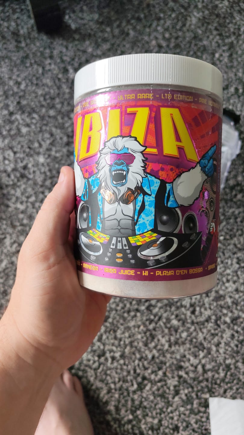 Customer photo review of IBIZA JUICE “OG” ALL IN ONE - HIGH STIMULANT PRE WORKOUT - ULTRA RARE - LTD EDITION - CHERRY COLA