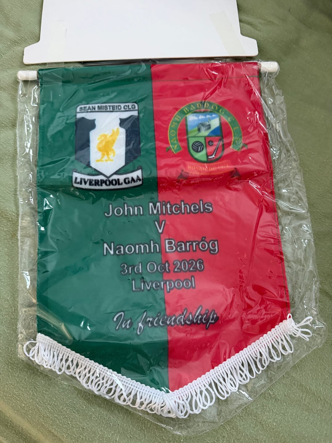 Customer photo review of Personalised Presentation Pennant