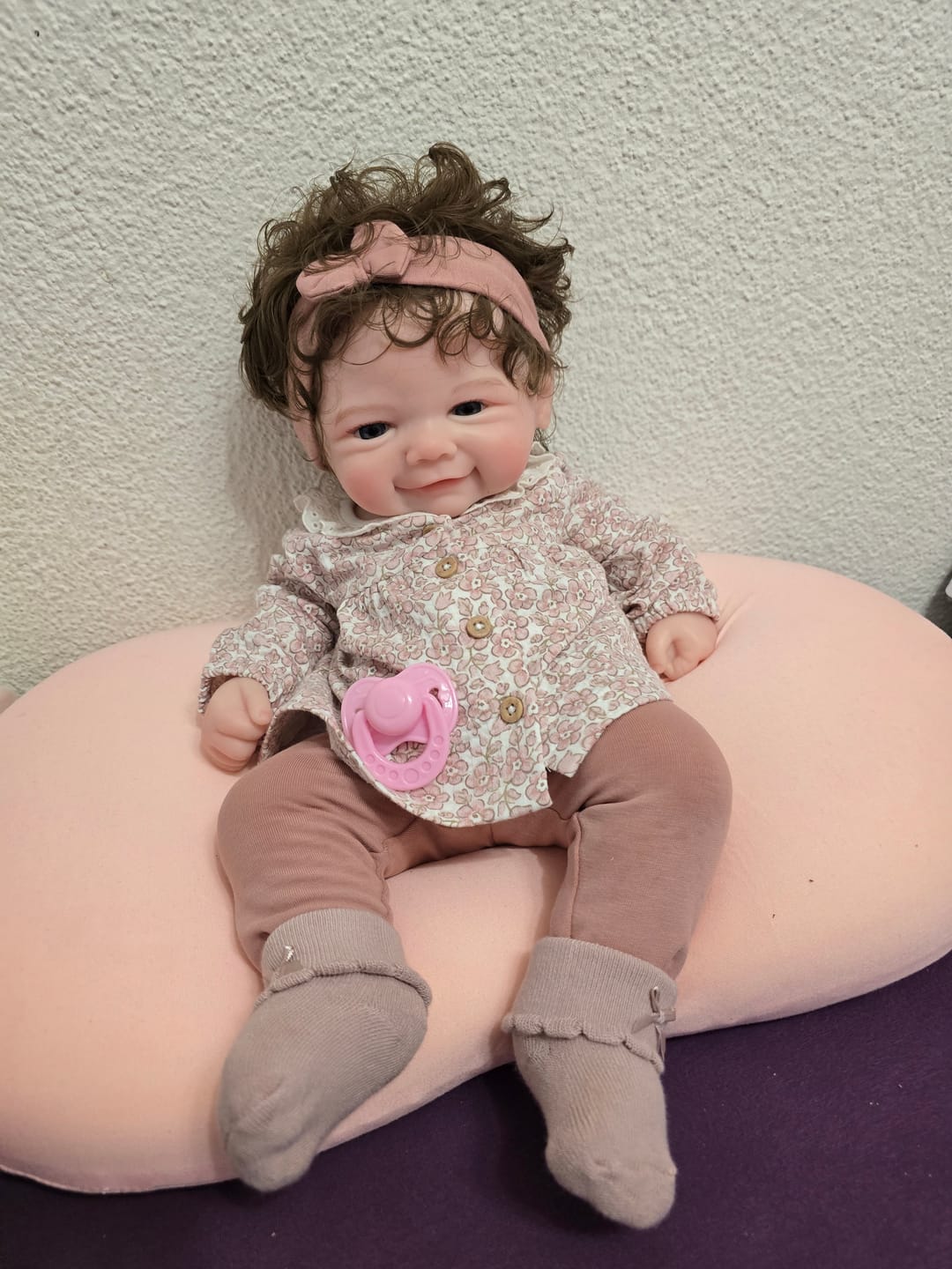 Customer photo review of Hallie Lifelike Full Silicone Reborn Baby Doll