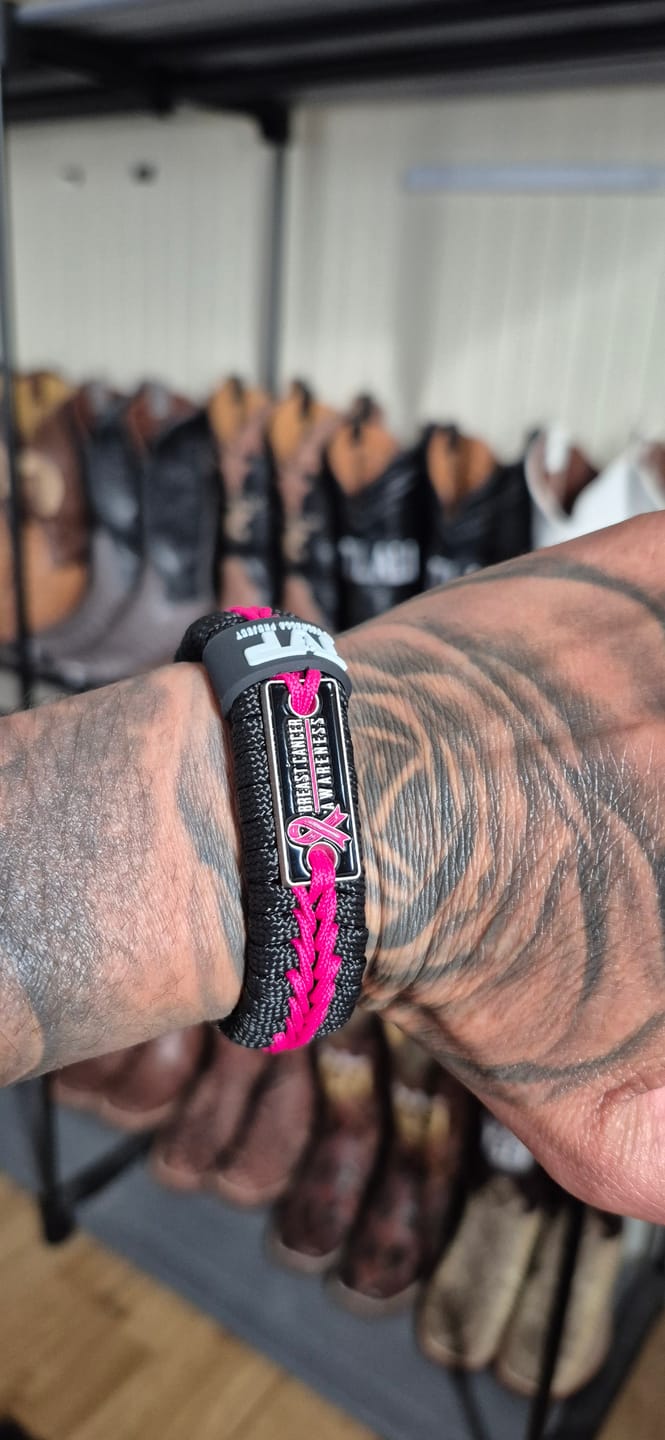 Customer photo review of Breast Cancer Awareness - Paracord Bracelet