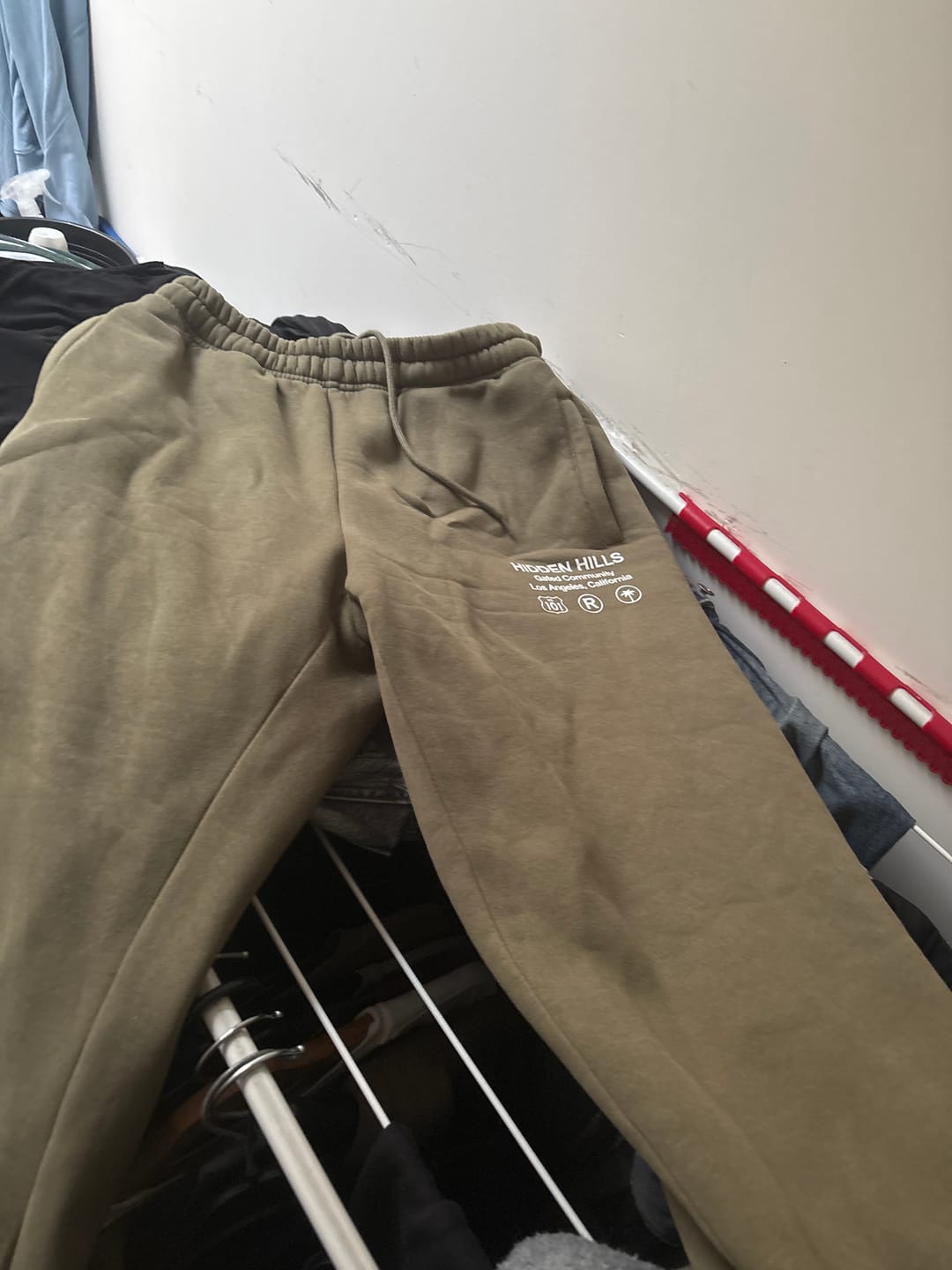 Customer photo review of LABEL STRAIGHT LEG SWEATPANTS SAGE