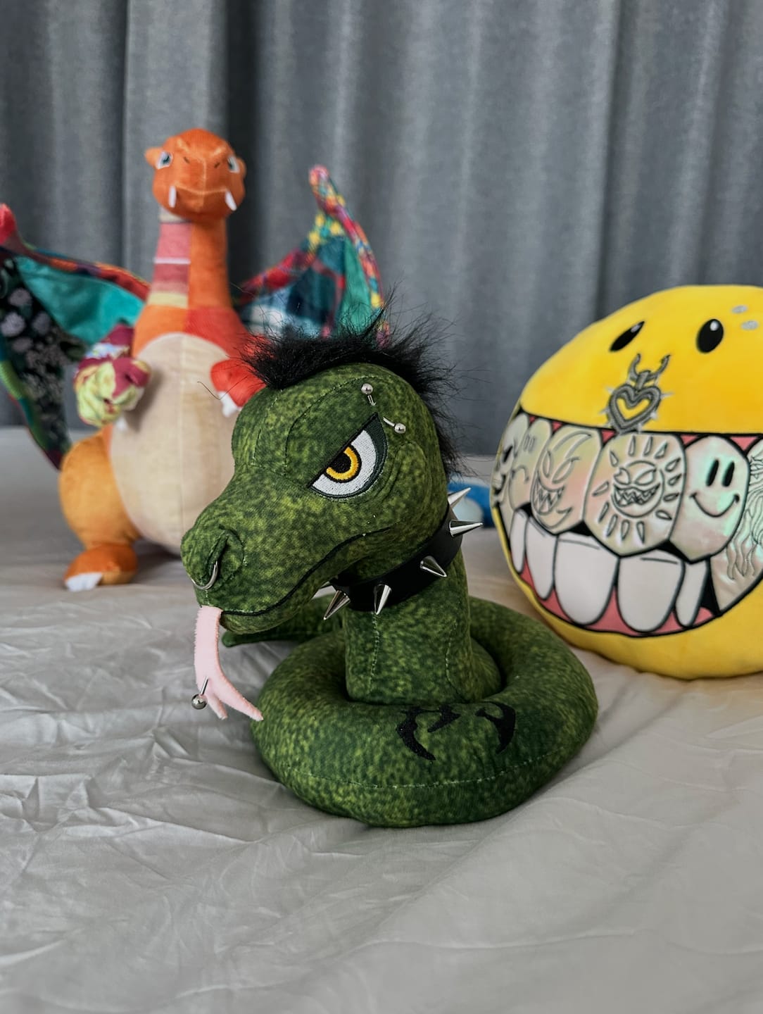 Customer photo review of SPUNKY THE PUNK SNAKE PLUSHIE