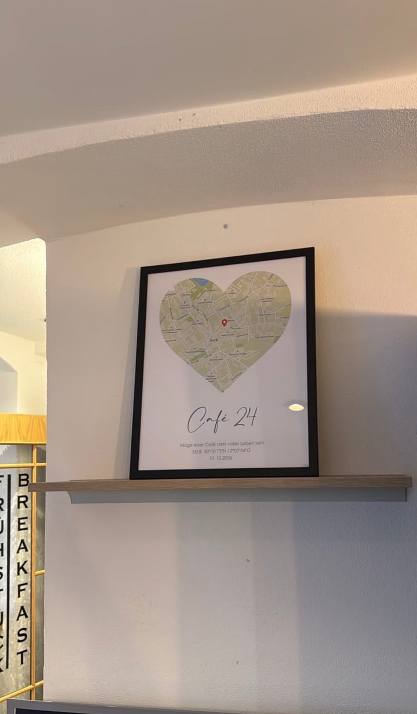 Customer photo review of Geschenk zur Restauranteröffnung - Personalisiertes Postser