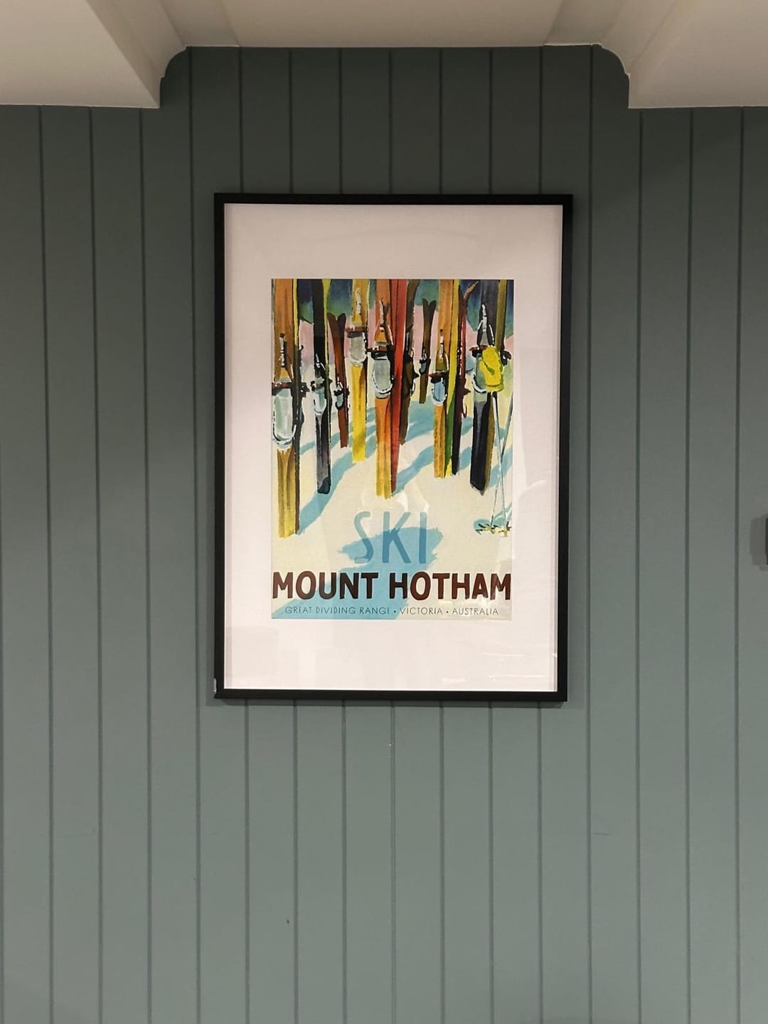 Customer photo review of Mount Hotham Ski Runs | Australian Vintage Ski Wall Art Print