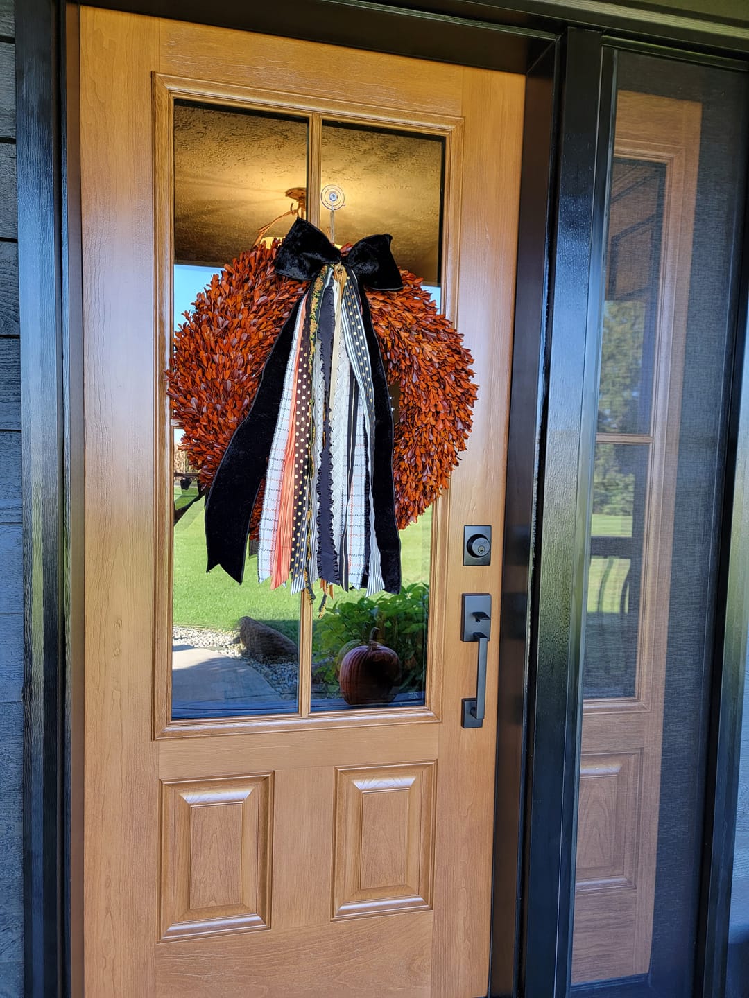 Customer photo review of Haven Signature Autumn Preserved Boxwood Wreath