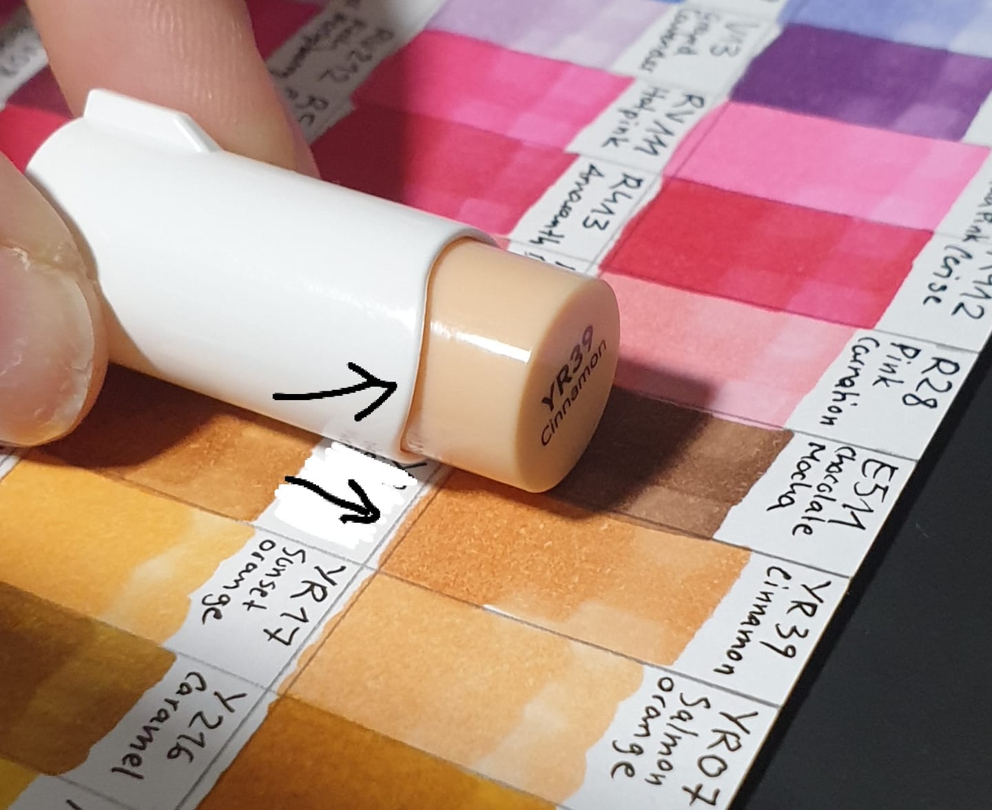 Customer photo review of Ohuhu Honolulu 120 Colors Dual Tips Alcohol Art Markers (New Color Codes)