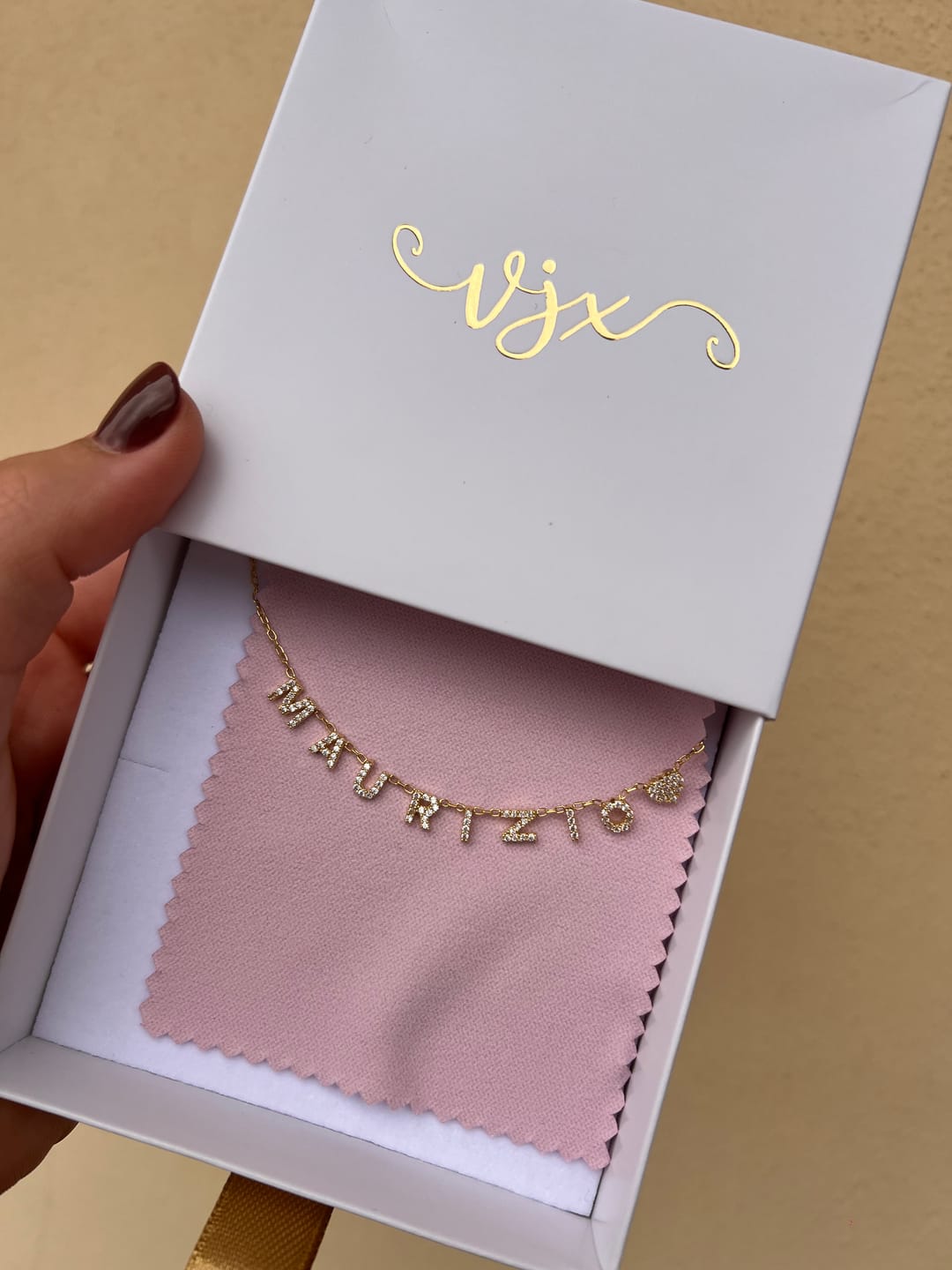 Customer photo review of Collana MINI LETTERS BRIGHT