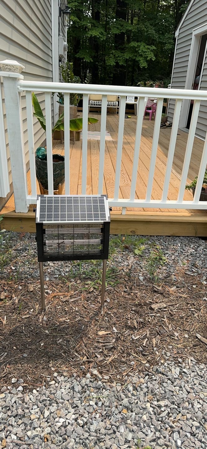 Customer photo review of GroundGuard Sentinel — Solar Bug Zapper
