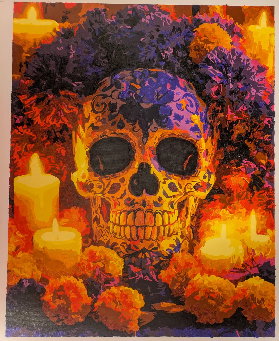 Customer photo review of Día de los Muertos Tribute | Paint by Number