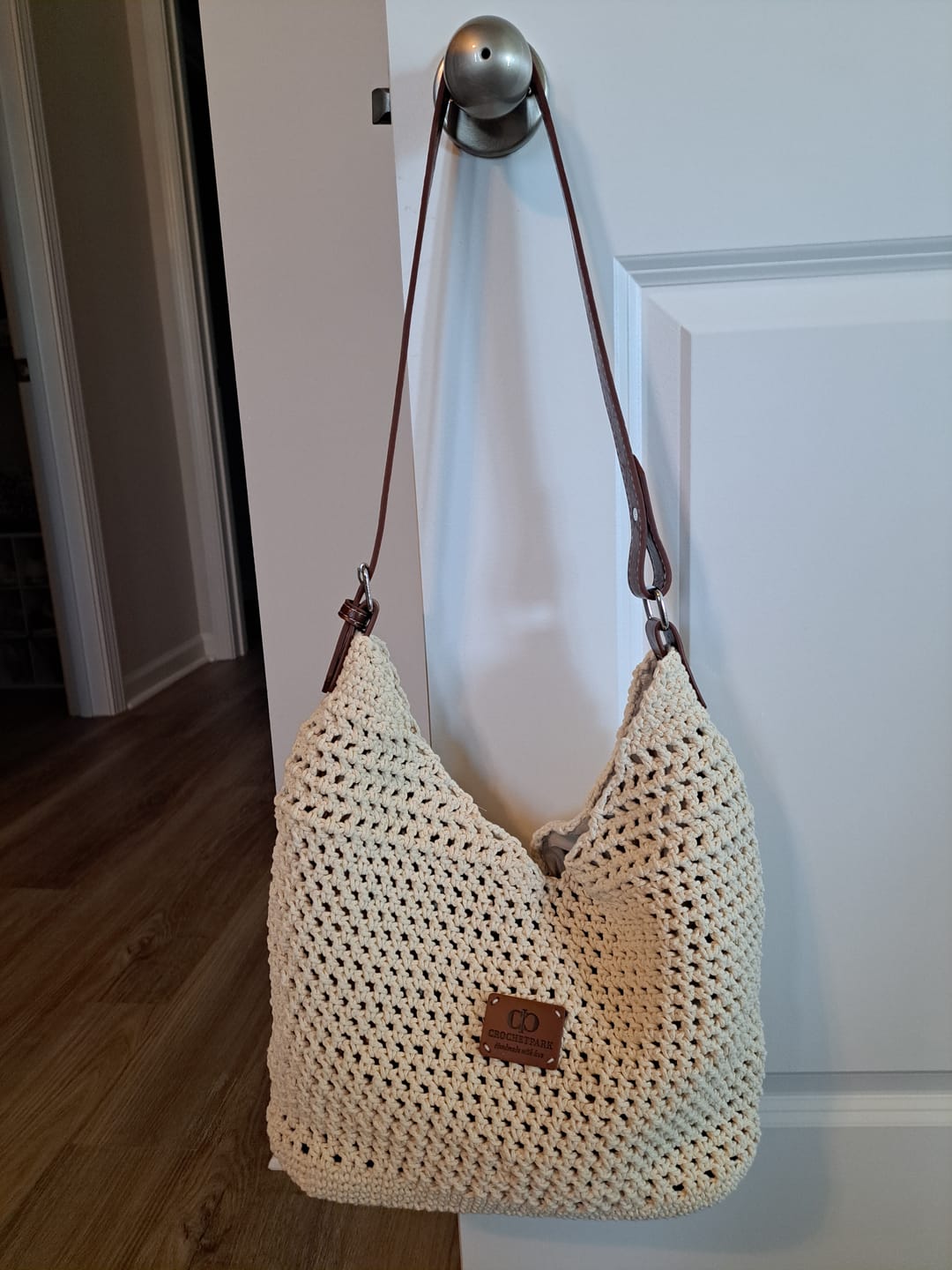 Customer photo review of Haven Hobo crochet kit