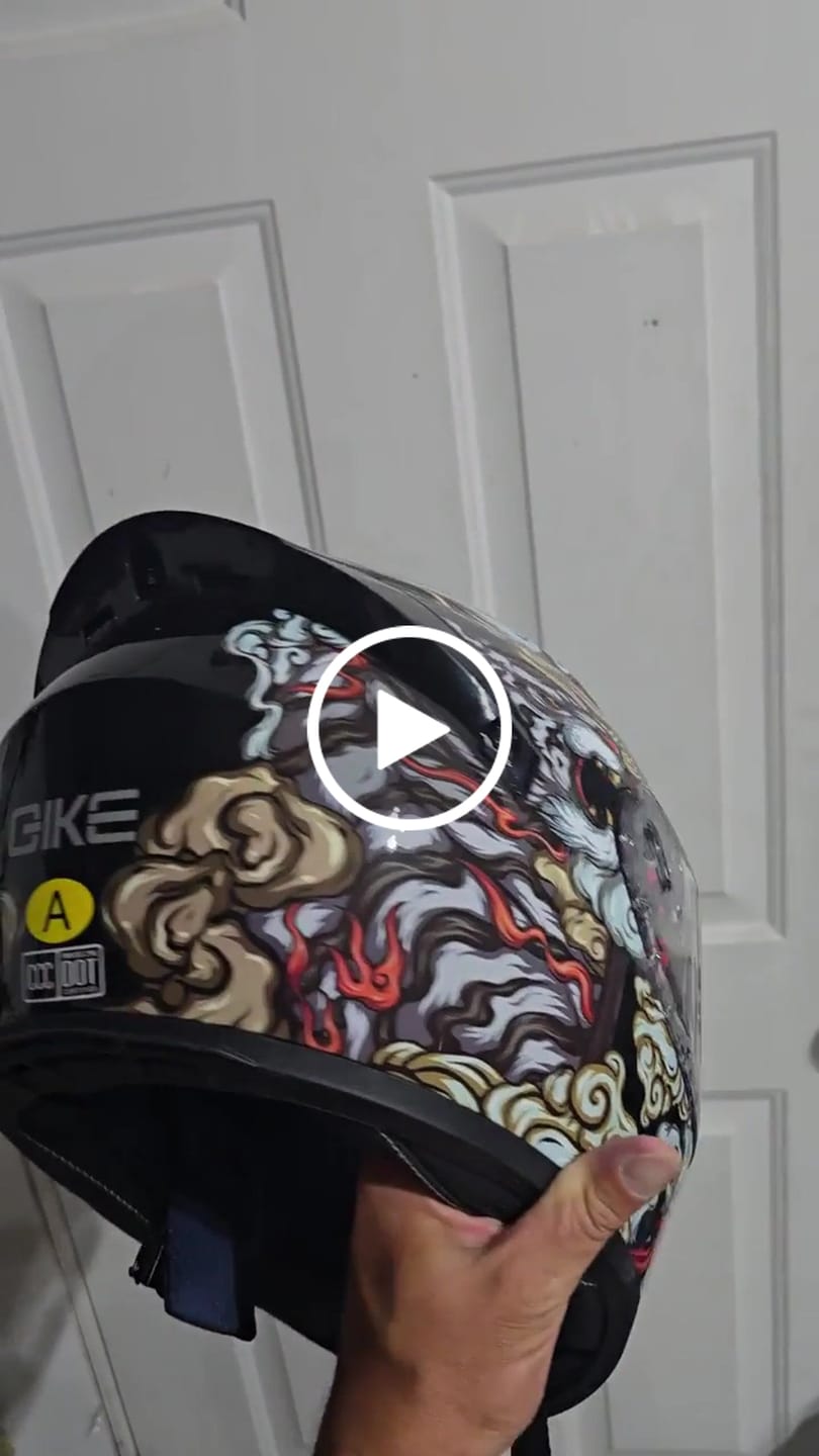 Customer video review of VortexX Full-Face Motorcycle Helmet