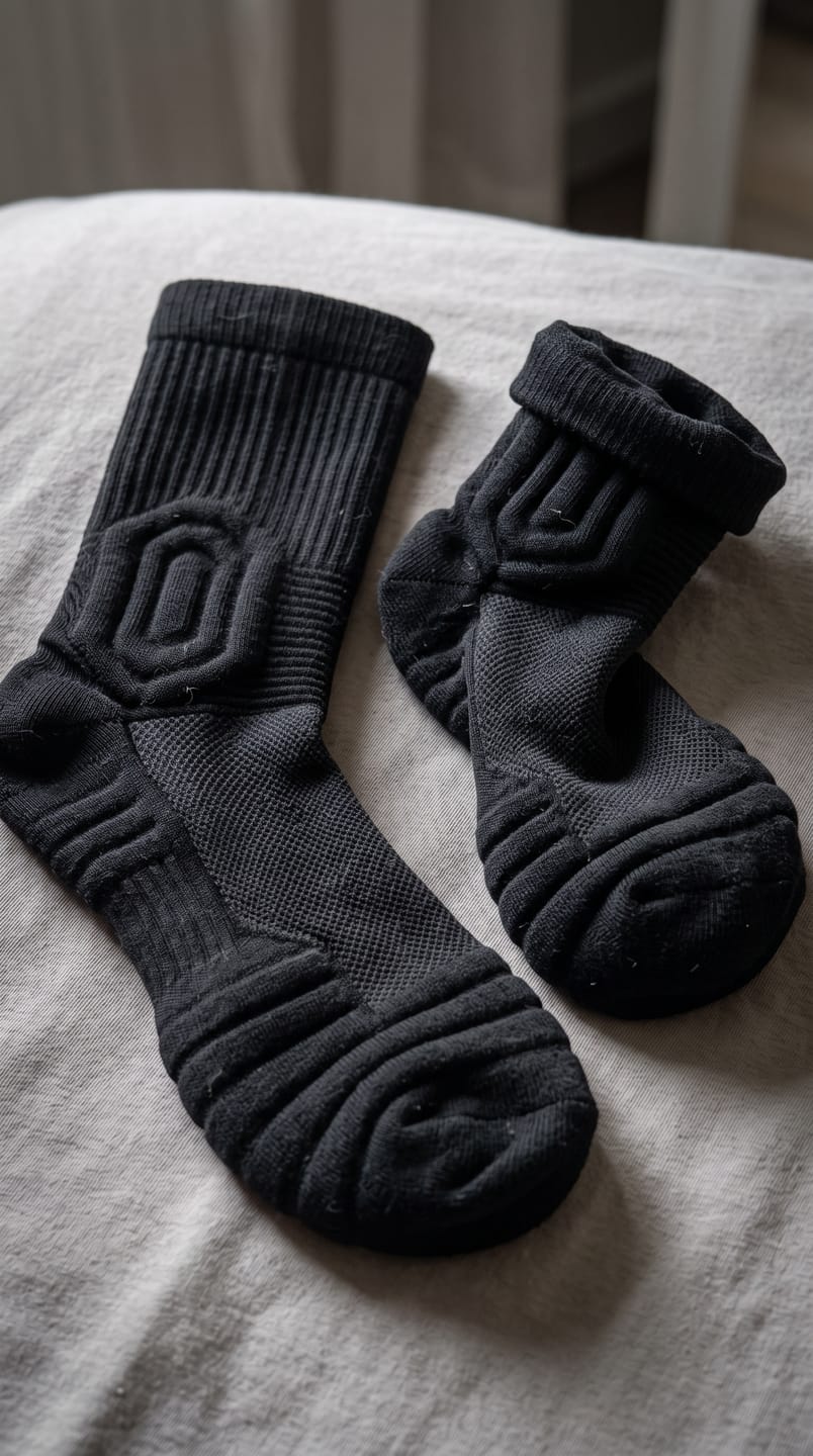 Customer photo review of Snuggi Cushioned Work Socks
