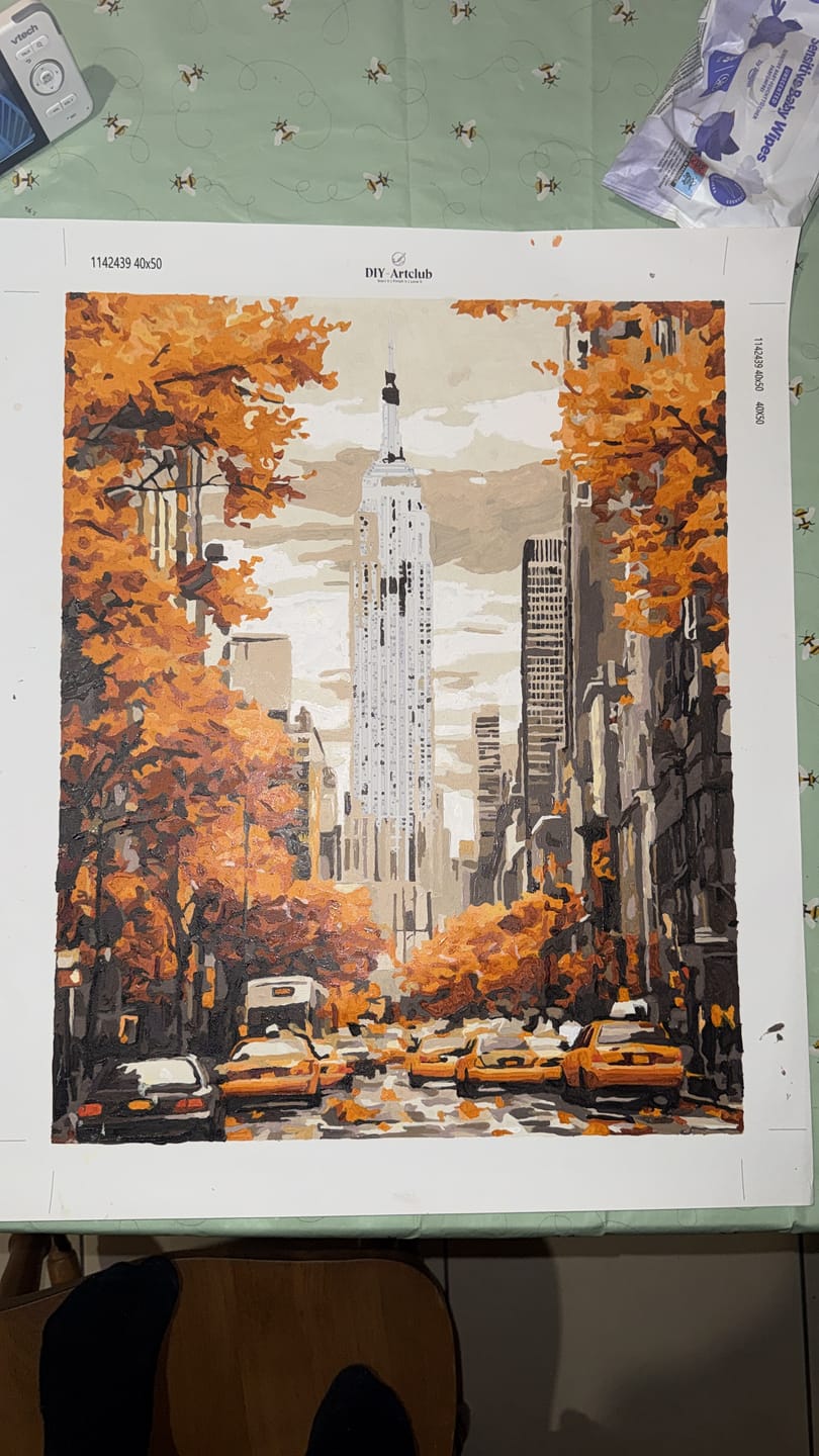 Customer photo review of Autumn in New York | Paint by Number