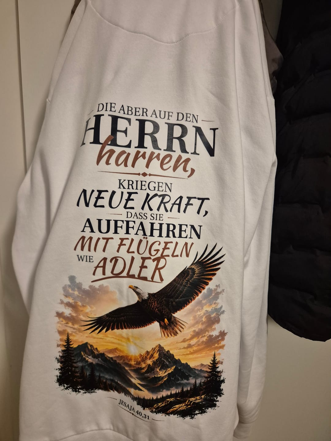 Customer photo review of Jesaja 40,31 - Adler | Bio-Superflausch-Zipper