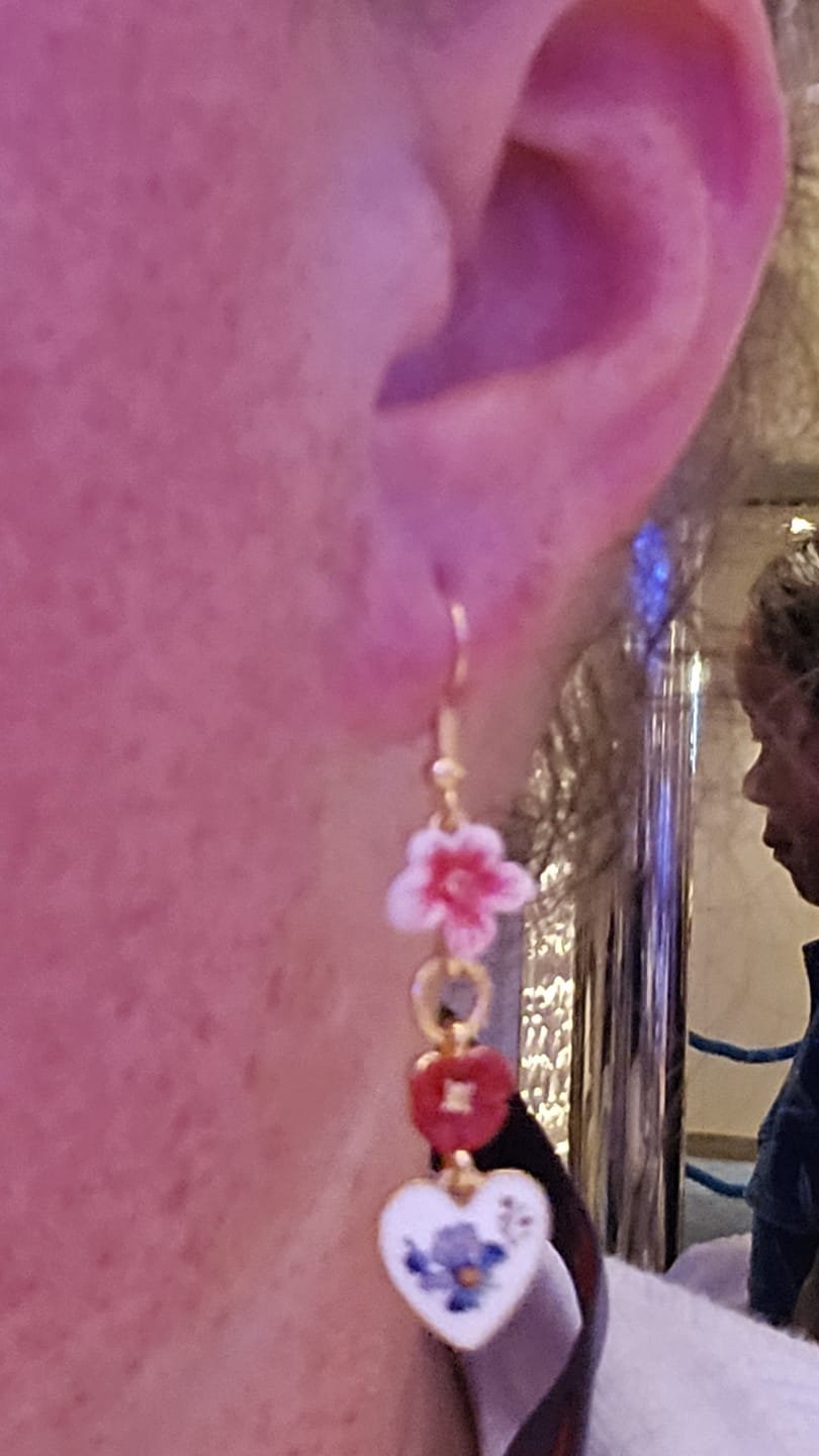 Customer photo review of The Blossom Love Earrings