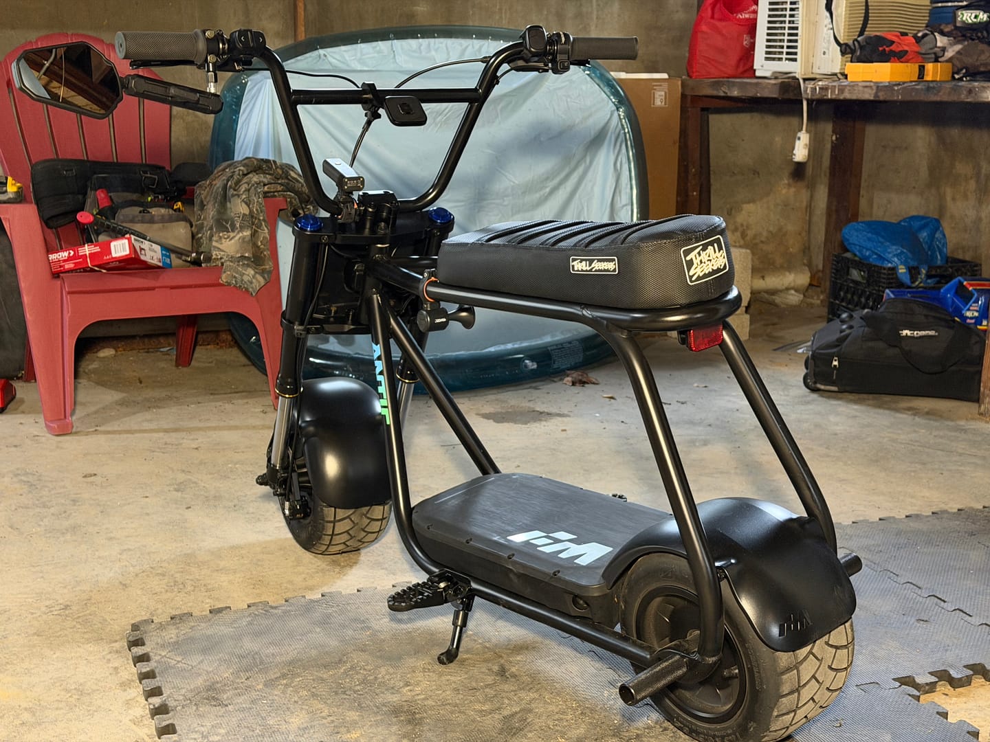 Customer photo review of Custom Seat Cover: Antic Antic Bike