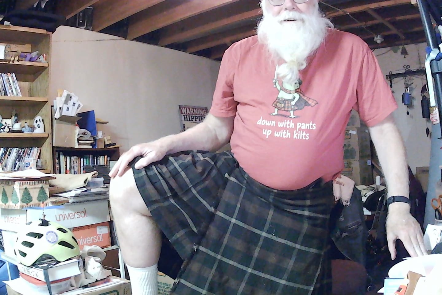 Customer photo review of Down With Pants Up With Kilts T-Shirt