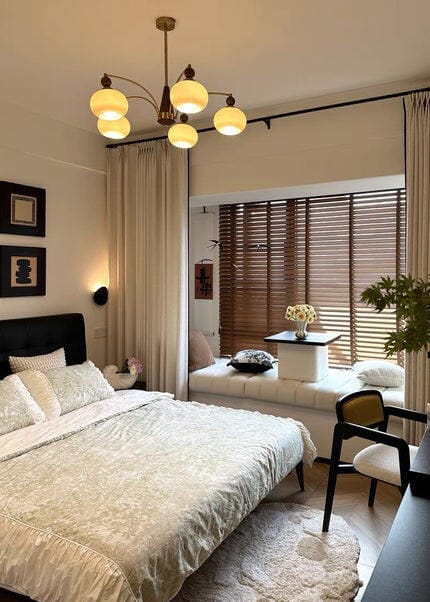 Customer photo review of Glass Chandelier, Caramel Heads, Metal and Wood Frame, 30 cm Rod