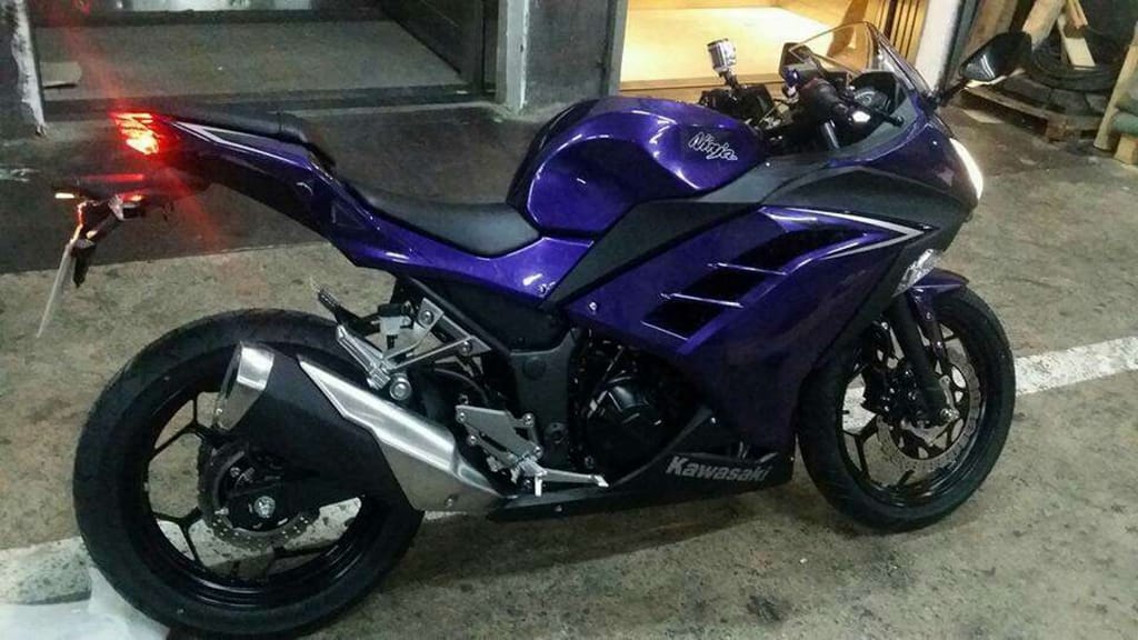 Customer photo review of Ninja 300R 2013 - 2017 Purple Fairing
