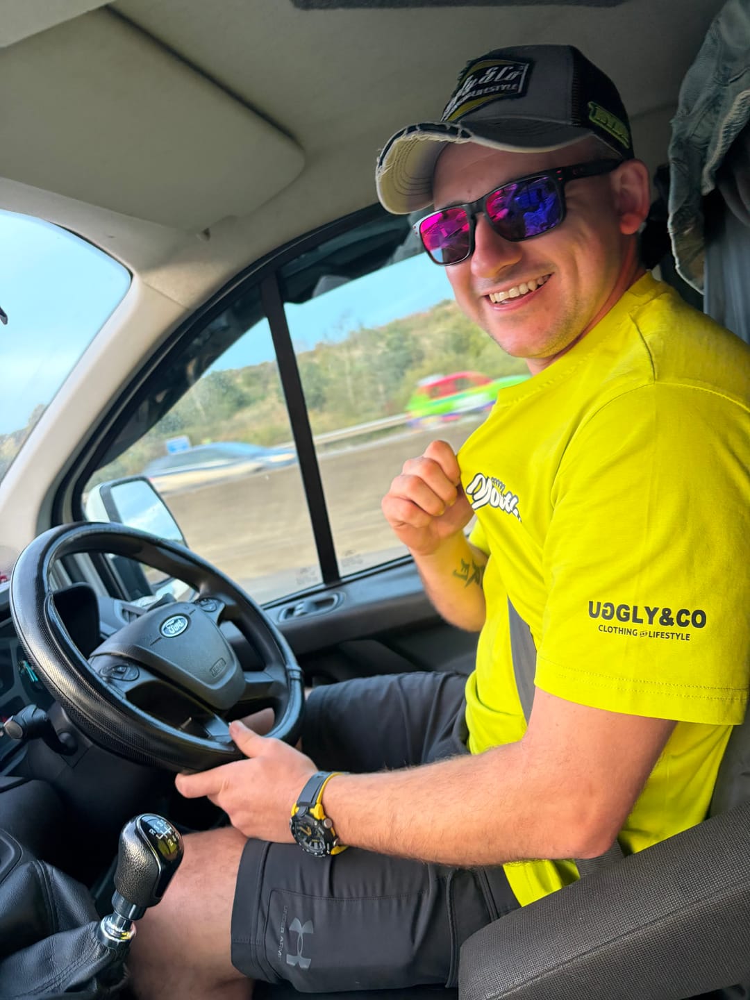 Customer photo review of Kyle Ryde Home Round Fluro T-Shirt [Limited Edition]