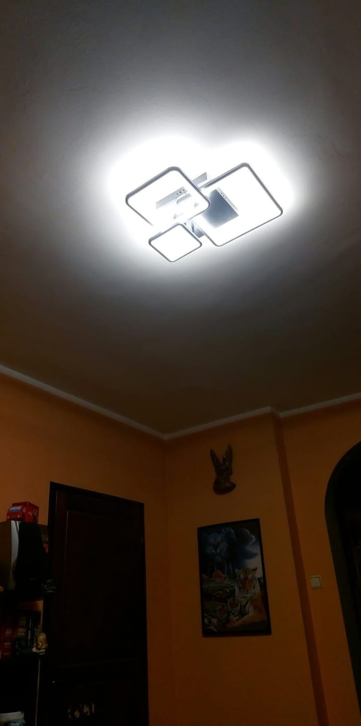 Customer photo review of LED осветително тяло Three Square Black еквивалент 400W с дистанционно