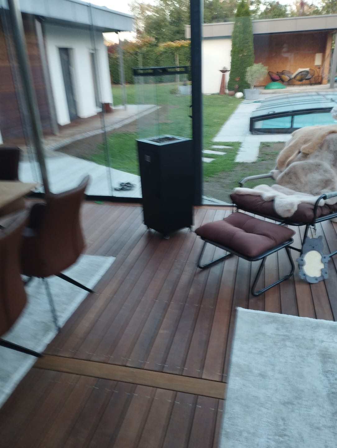 Customer photo review of Gartenzeit® Gas-Terrassenheizer mit Glaszylinder inkl. Abdeckung