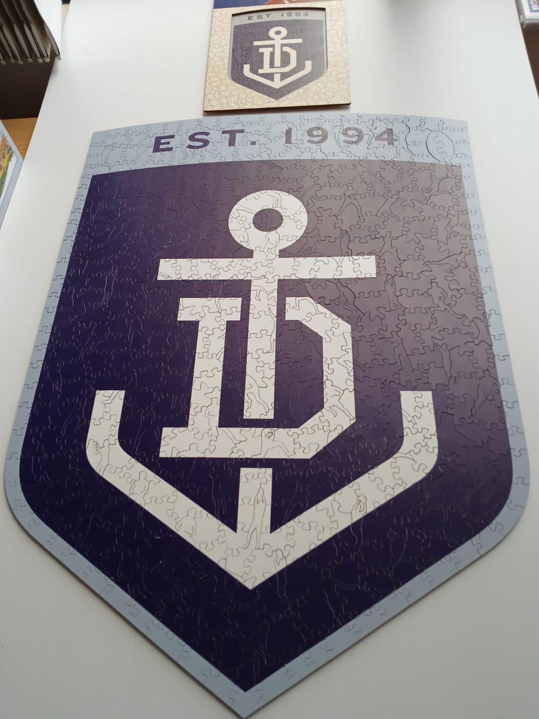Customer photo review of Fremantle Dockers FC Logo - Wooden Puzzle