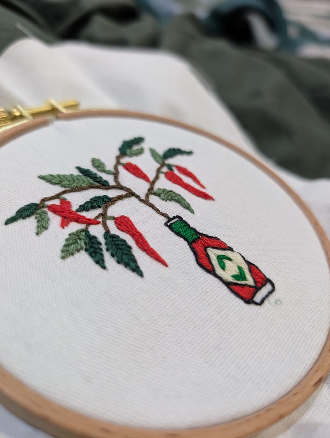 Customer photo review of Tabasco Chillies Embroidery Kit