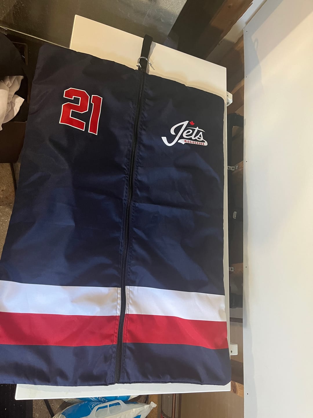 Customer photo review of Mississauga Jets Jersey/Garment Bag